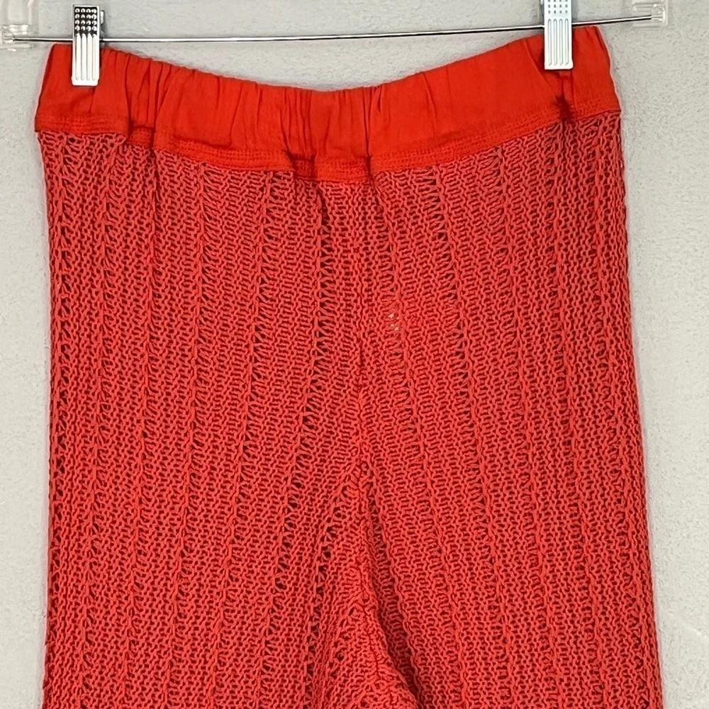 NWT Free People Beach Day Sweater Pants Boho Comfy Cotton Size M Terra Cotta